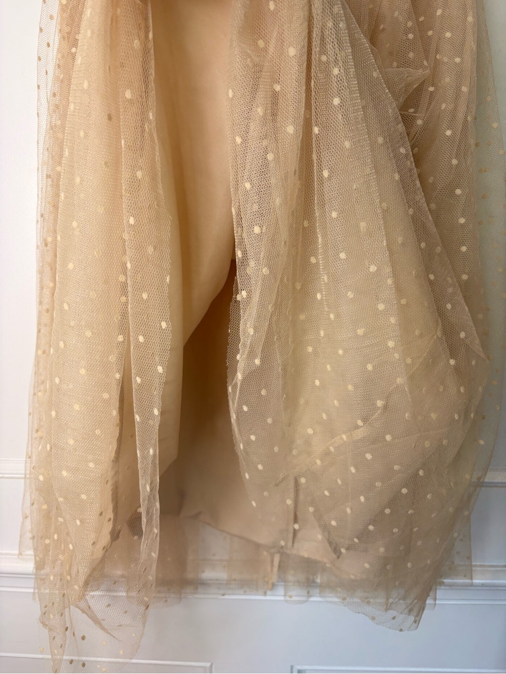 Disney by Lauren Conrad polka Dot Tulle Midi Skirt in Beige - Picture 7 of 16